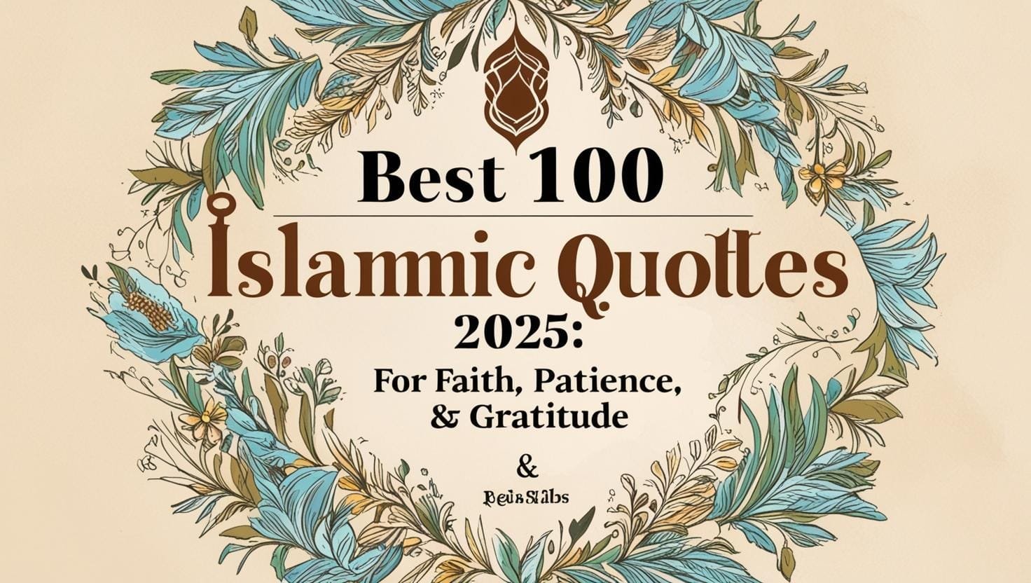 Best 100 Islamic Quotes 2025 for Faith, Patience & Gratitude