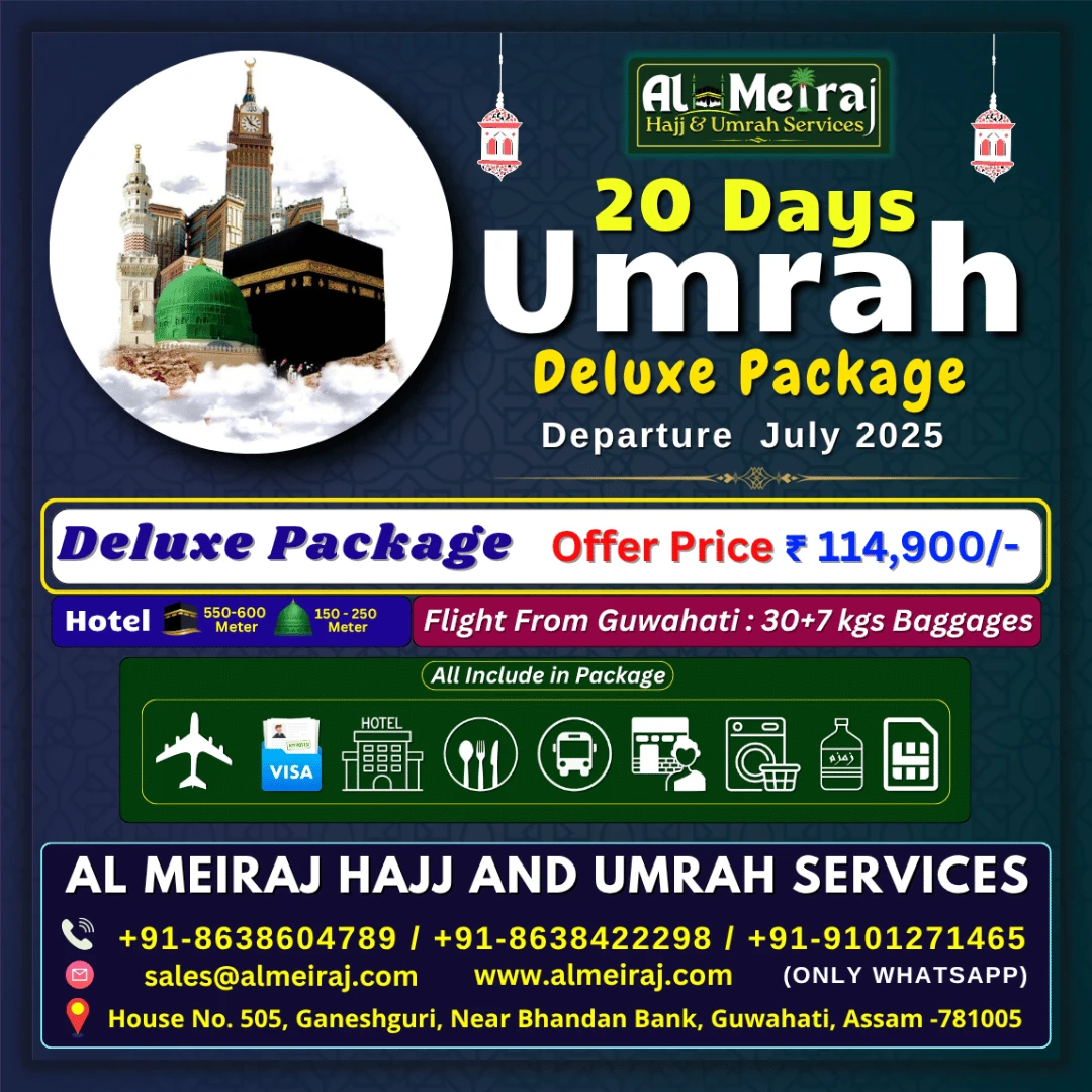 20 Days Deluxe Umrah Package from Guwahati 2025