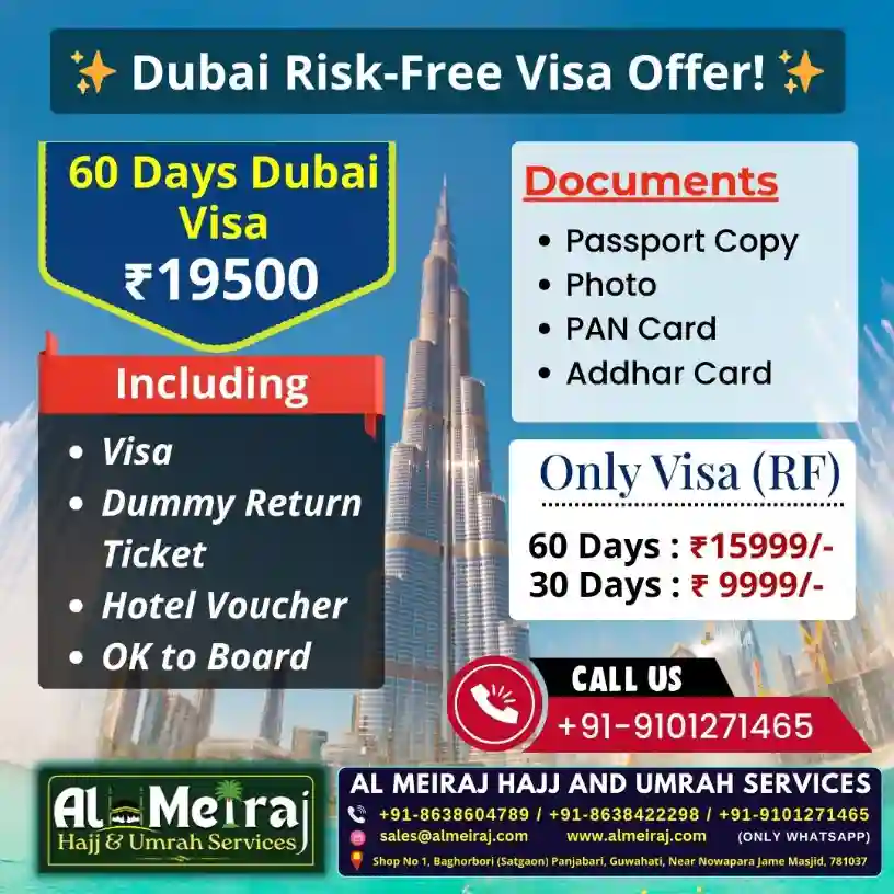 Dubai Visa from Guwahati, Assam